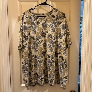 Mens floral Tshirt relaxed 4XB